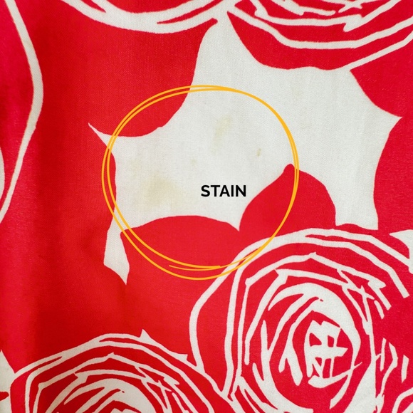 Dior Girl's Dress | Red & White Flower Pattern | Size 10Y - Picture 4 of 4